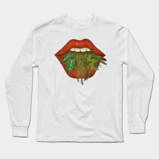 Mouth full of plants Long Sleeve T-Shirt
